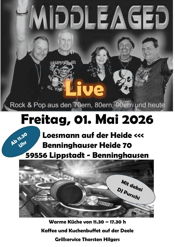 Middleaged Konzert am 01.05.2025 bei Loesmann auf der Heide in Lippstadt